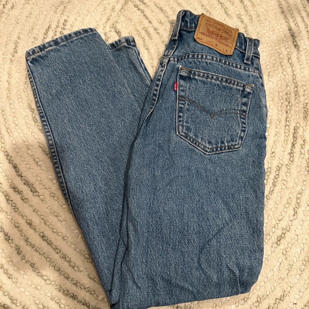 Levi - Classic Blue Denim Jeans - slim fit tailored leg - 512 size 7 SHT